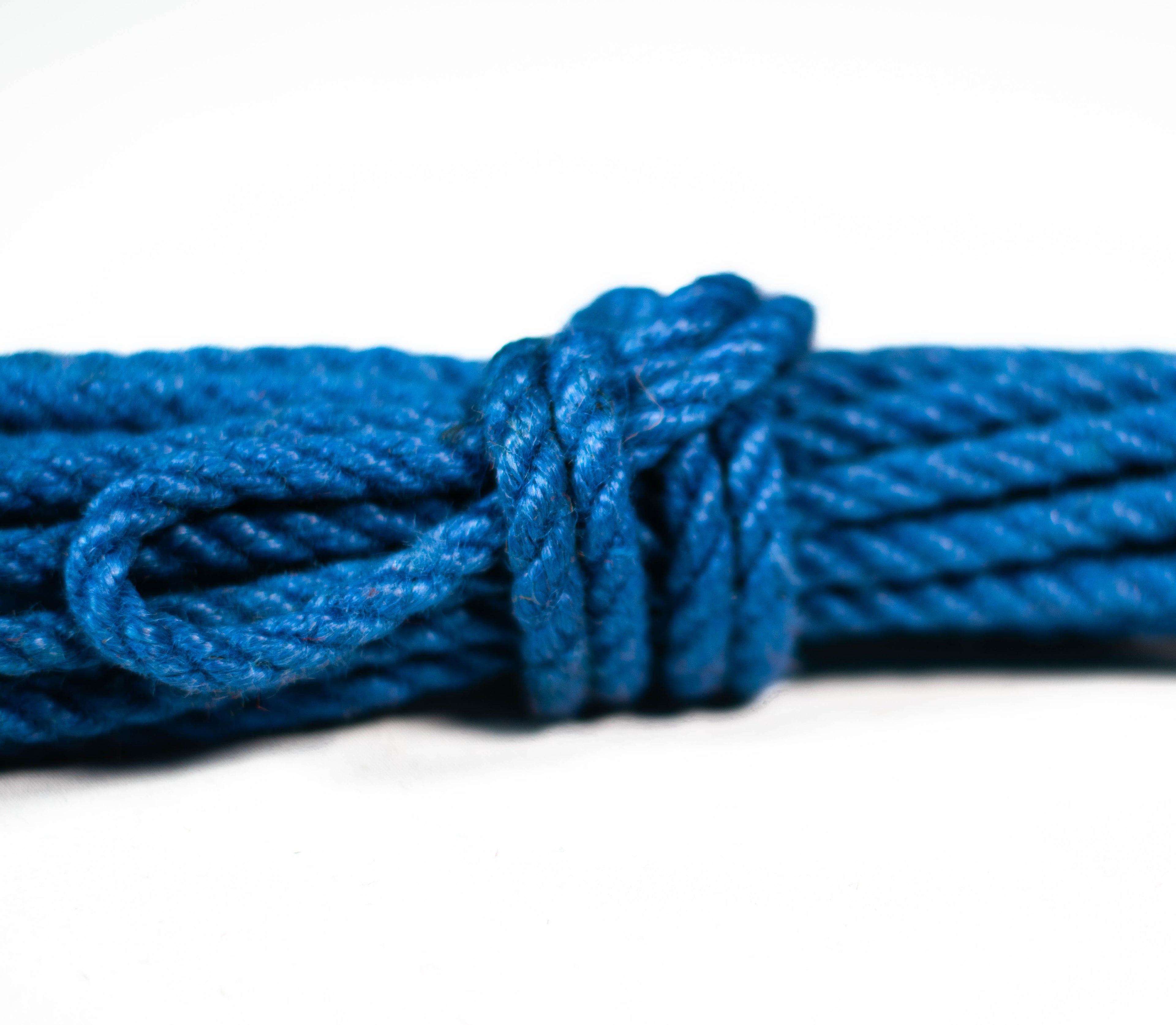 Blue jute rope · 5mm double-ply (treated)