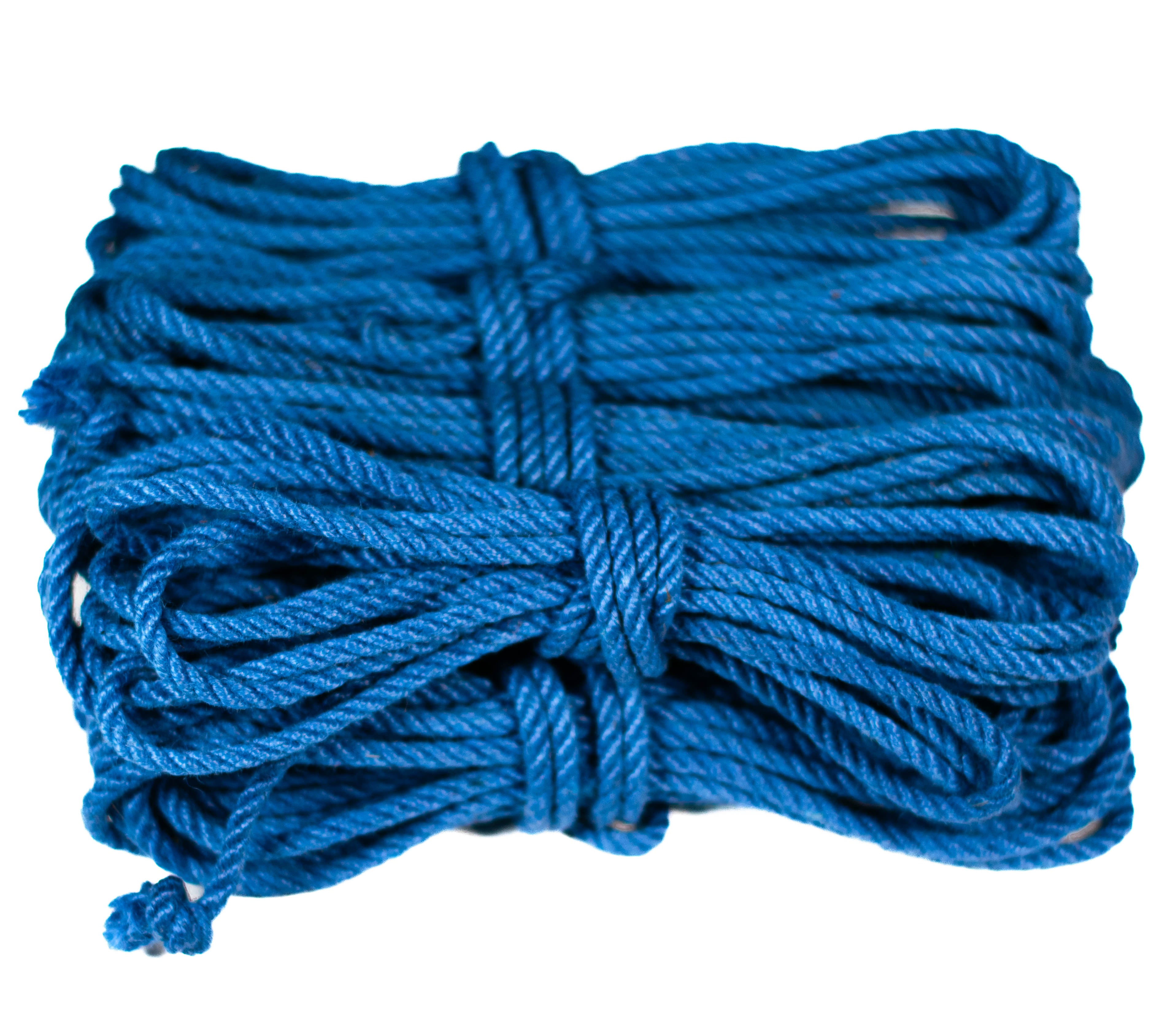 Blue jute rope · 5mm double-ply (treated)